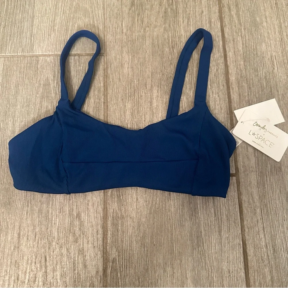 L*Space Jess Eco Repreve x Everyday Pursuits Collab Bikini Top Large Cobalt Blue